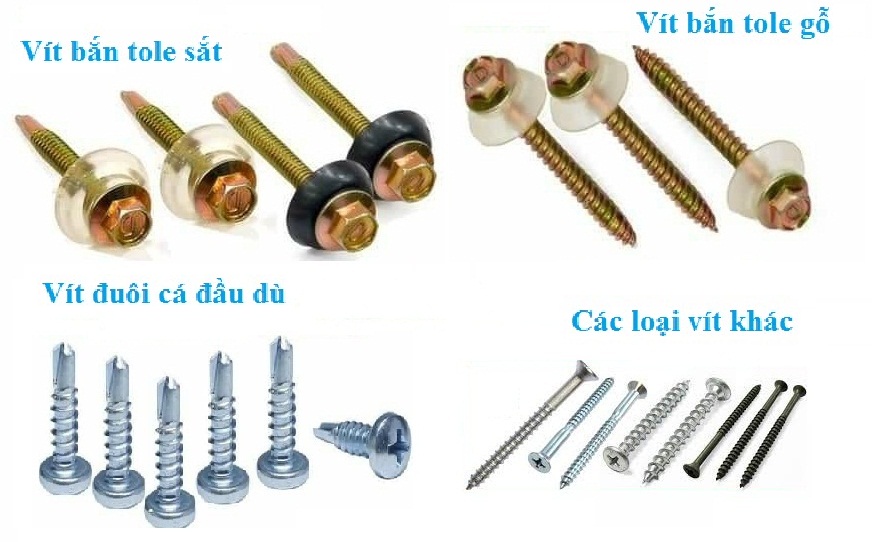 Vít các loại